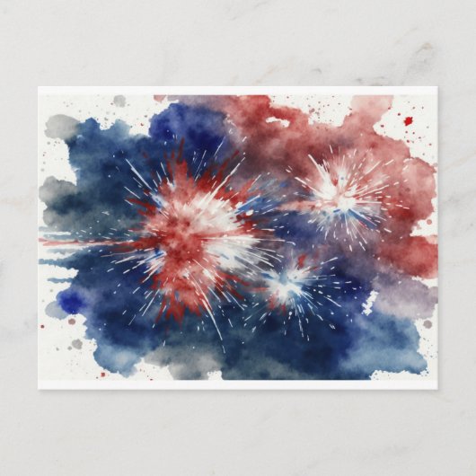 Carte postale Fête de feux d'artifice (Devant)