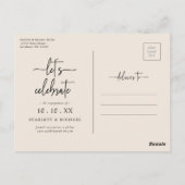 Carte Postale Fête de fiançailles Boho (Dos)