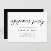 Carte Postale Fête de fiançailles minimaliste moderne (Devant / Derrière)
