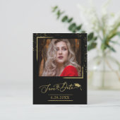 Carte Postale Fête de fin d'études Chic Script Save The Date Pai (Debout devant)
