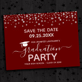 Carte Postale Fête de fin d'études Enregistrer la date Invitatio