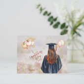 Carte Postale Fête de fin d'études Félicitations à ma fille (Debout devant)