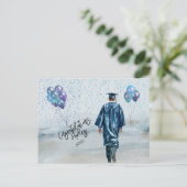 Carte Postale Fête de fin d'études Félicitations au fils (Debout devant)