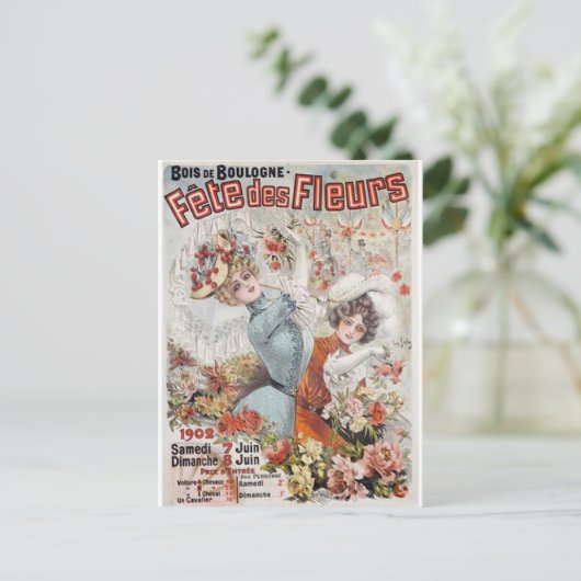 Carte Postale Fete de Fleurs (Debout devant)