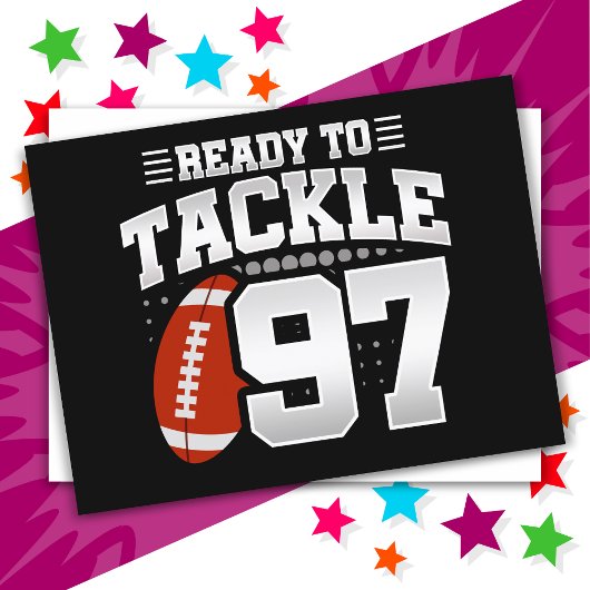 Carte Postale Fête de football à la mêlée à 97 ans 97e anniversa