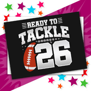 Carte Postale Fête de football à la tackle à 26 ans 26e annivers