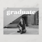 Carte Postale Fête de graduation de photo moderne Gras blanc sup (Devant)