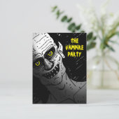 Carte Postale Fête de Halloween Vampire Flippante (Debout devant)