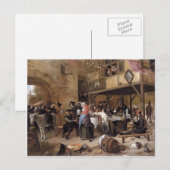 Carte Postale Fête de la Chambre des rhétoriciens par Jan Steen (Devant / Derrière)
