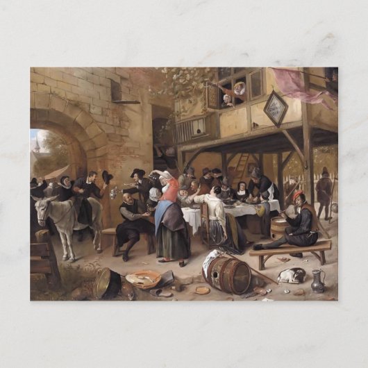 Carte Postale Fête de la Chambre des rhétoriciens par Jan Steen (Devant)