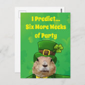 Carte Postale Fête de la marmotte de St. Patrick (Devant / Derrière)