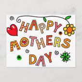 Carte Postale fête de la mère heureuse (Devant)