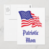 Carte Postale Fête de la mère/mère patriotique (Devant / Derrière)