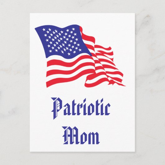 Carte Postale Fête de la mère/mère patriotique (Devant)