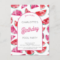 Fête de la piscine d'anniversaire de la pastèque