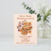 Carte Postale Fête de la récolte de Brunch Thanksgiving (Debout devant)