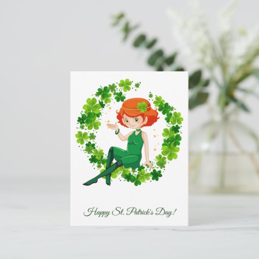 Carte Postale Fête de la Saint Patrick. (Debout devant)