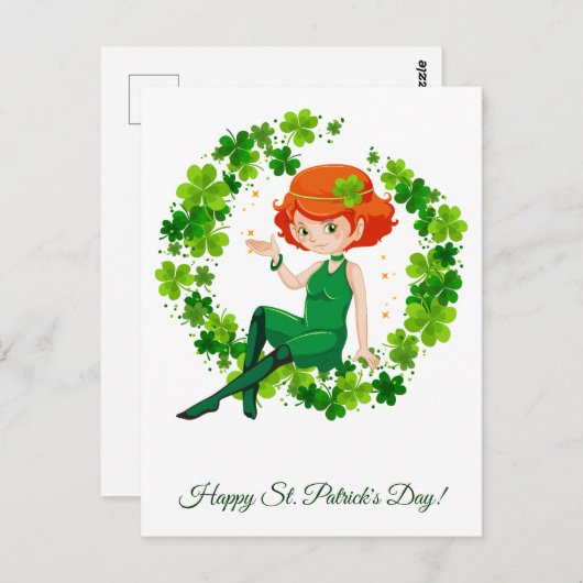 Carte Postale Fête de la Saint Patrick. (Devant / Derrière)