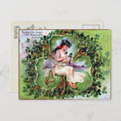 Carte Postale Fête de la Saint-Patrick victorienne (Devant / Derrière)