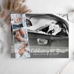 Carte Postale Fête de l'anniversaire du Mariage virtuel, Collage<br><div class="desc">Célébrez un grand anniversaire de mariage virtuellement avec cette invitation de fête de carte postale. Le côté avant présente 4 photos du couple anniversaire et le côté arrière fournit des détails de la fête et la façon de lier avec les outils de vidéoconférence. Fonctionne bien pour n'importe quelle année -...</div>