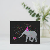Carte Postale Fête de l'Éléphant - Animaux faisant la fête (Debout devant)