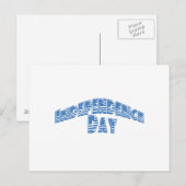 Carte Postale Fête de l'Indépendance bleue (Devant / Derrière)