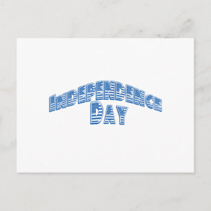 Carte Postale Fête de l'Indépendance bleue