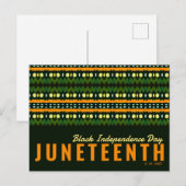 Carte Postale Fête de l'Indépendance Noire JUNETEENTH (Devant / Derrière)
