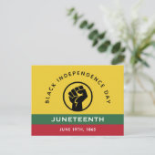 Carte Postale Fête de l'indépendance noire Juneteenth 1865 Texte (Debout devant)