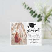 Carte Postale Fête de l'obtention du diplôme | Enregistrer la ph (Debout devant)