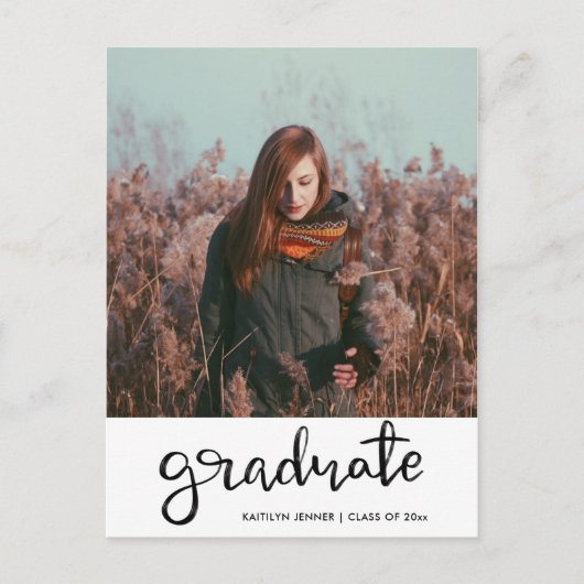 Carte Postale Fête de l'obtention du diplôme | Script Enregistre (Devant)