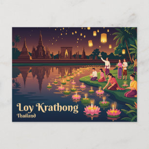 Carte Postale Fête de Loy Krathong, Thaïlande