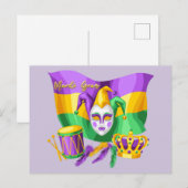 Carte Postale Fête de Mardi Grass (Devant / Derrière)