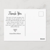 Carte Postale *~* Fête de mariage aquarelle rustique rose blanch (Dos)