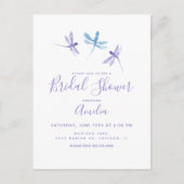 Carte Postale Fête de mariage aux libellules peintes à la main b (Devant)