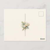 Carte Postale Fête de mariage bohème à l'aquarelle enchantée flo (Dos)