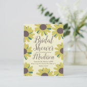 Carte Postale Fête de mariage champêtre avec tournesols et verdu (Debout devant)