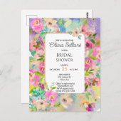 Carte Postale Fête de mariage Florale Lumineuse (Devant / Derrière)