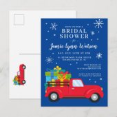 Carte Postale FETE DE MARIAGE | Noël de camion rouge (Devant / Derrière)