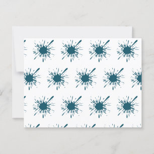 Carte Postale Fête de neige bleu clair