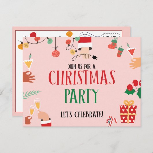 Carte Postale Fête de Noël (Devant / Derrière)