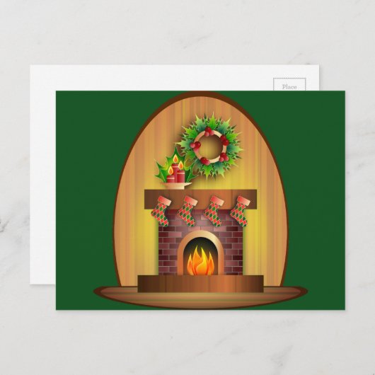 Carte Postale Fête de Noël (Devant / Derrière)