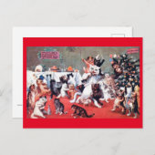 Carte Postale Fête de Noël avec chatons, Louis Wain Postc (Devant / Derrière)