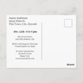 Carte Postale Fête de Noël de famille Enregistrer la date Fête (Dos)