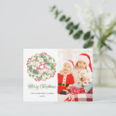 Carte postale Fête de Noël de la couronne d'hiver (Debout devant)