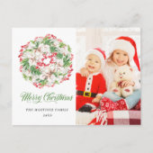 Carte postale Fête de Noël de la couronne d'hiver (Devant)