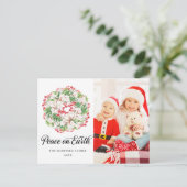 Carte postale Fête de Noël de la couronne d'hiver (Debout devant)