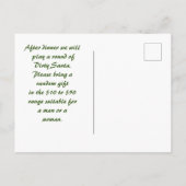 Carte Postale Fête de Noël de l'entreprise Enregistrer la date A (Dos)