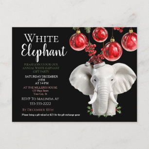Carte Postale Fête de Noël des enfants à l'éléphant blanc