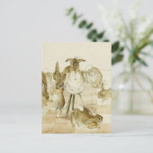 Carte Postale Fête de Noël des lapins par Beatrix Potter (Debout devant)